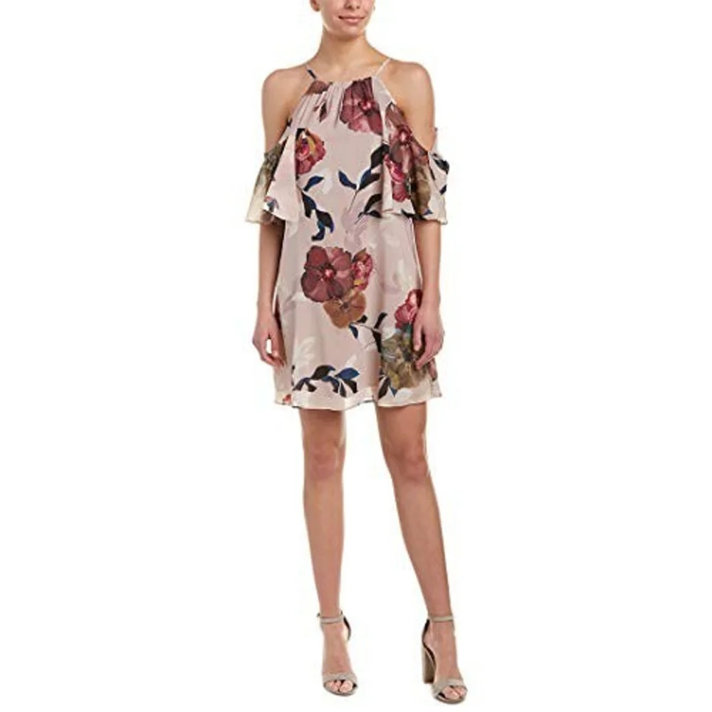 Trina Turk Seraphima Faye Silk Mini Dress Floral Sz 6 8 Fairycore Cottagecore